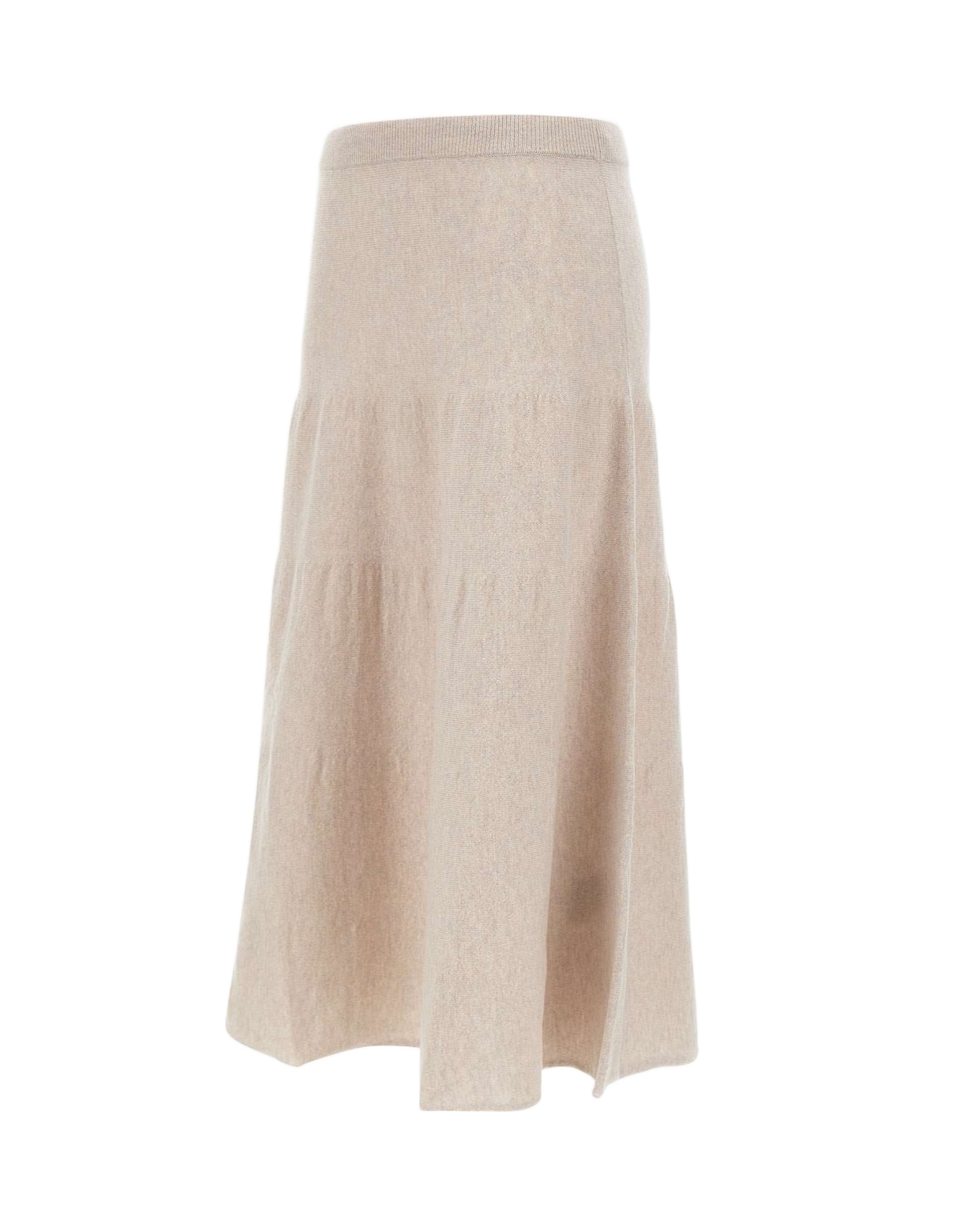 Marella Elastic-waistband Ruffled Skirt In Neutral