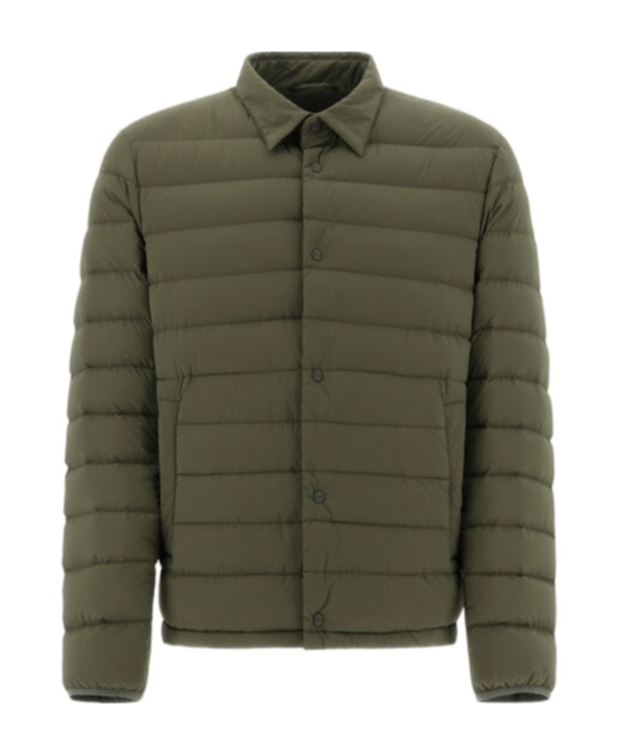 Herno Padded Button-up Jacket In Green
