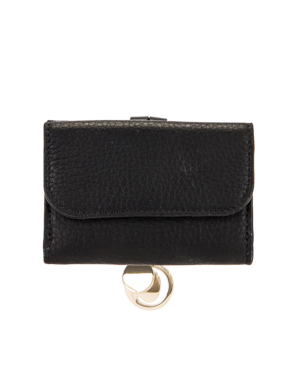 Shop Chloé Tri-fold Mini Wallet In Black