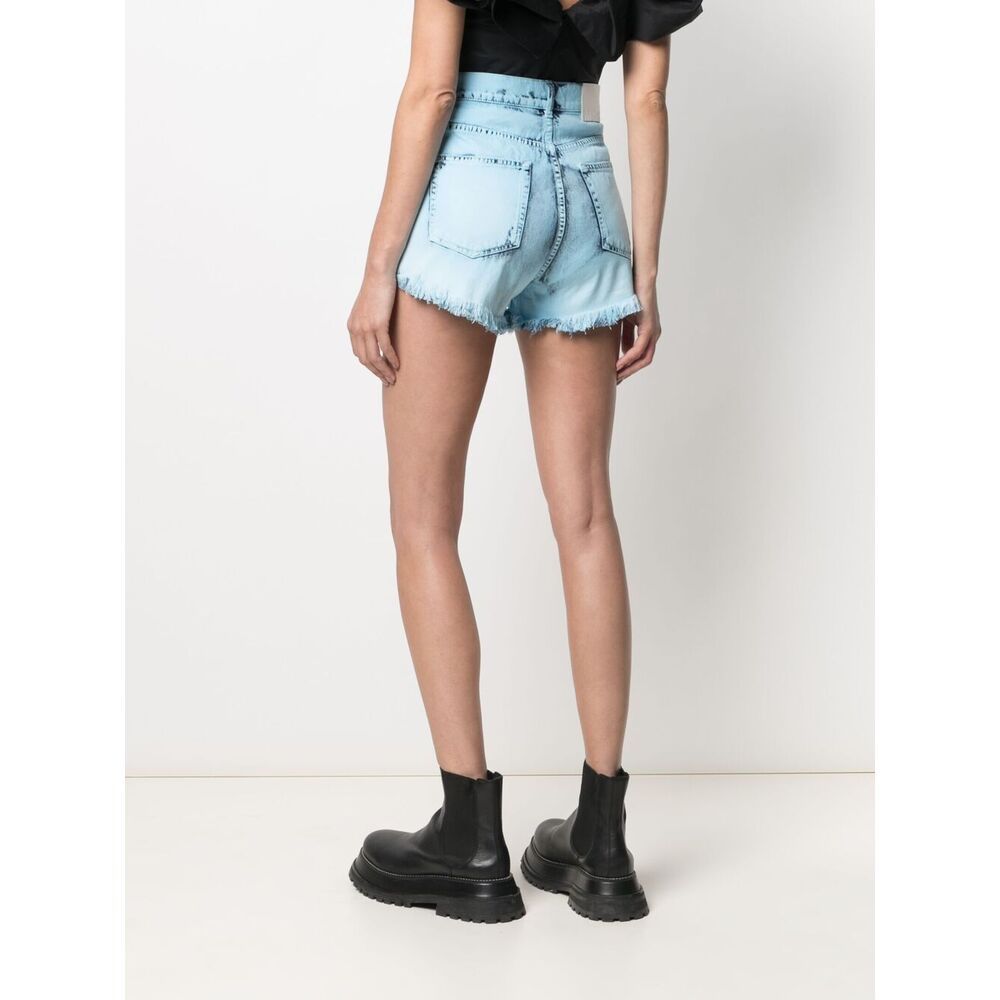 MSGM DISTRESSED-EFFECT DENIM SHORTS