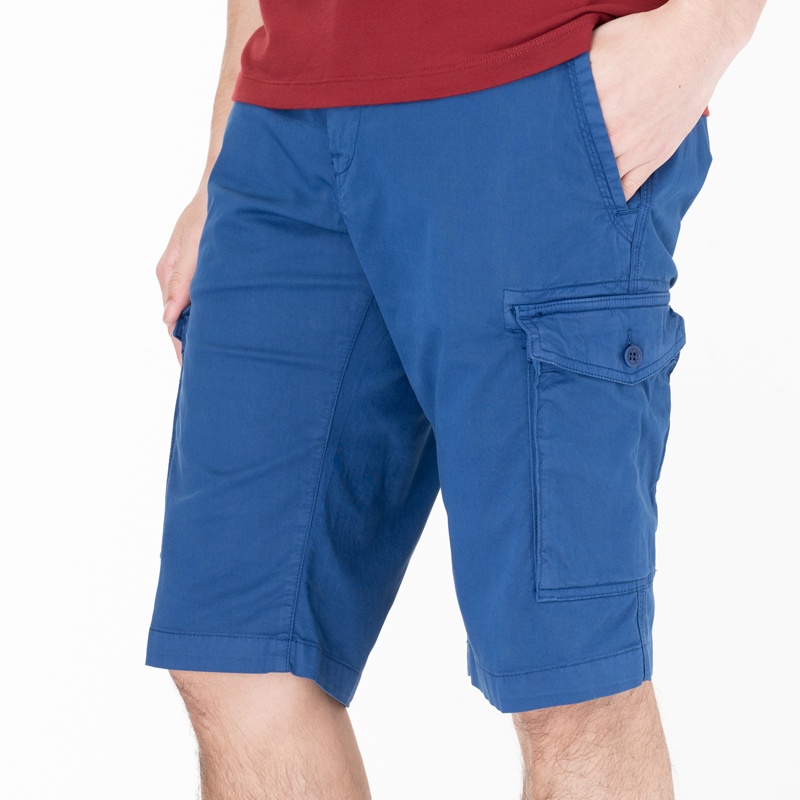 Shop Paul & Shark Straight Side Pocket Shorts In Blue