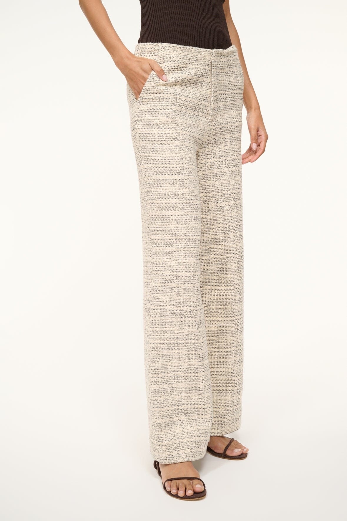 Staud Pocket Casual Pants In White
