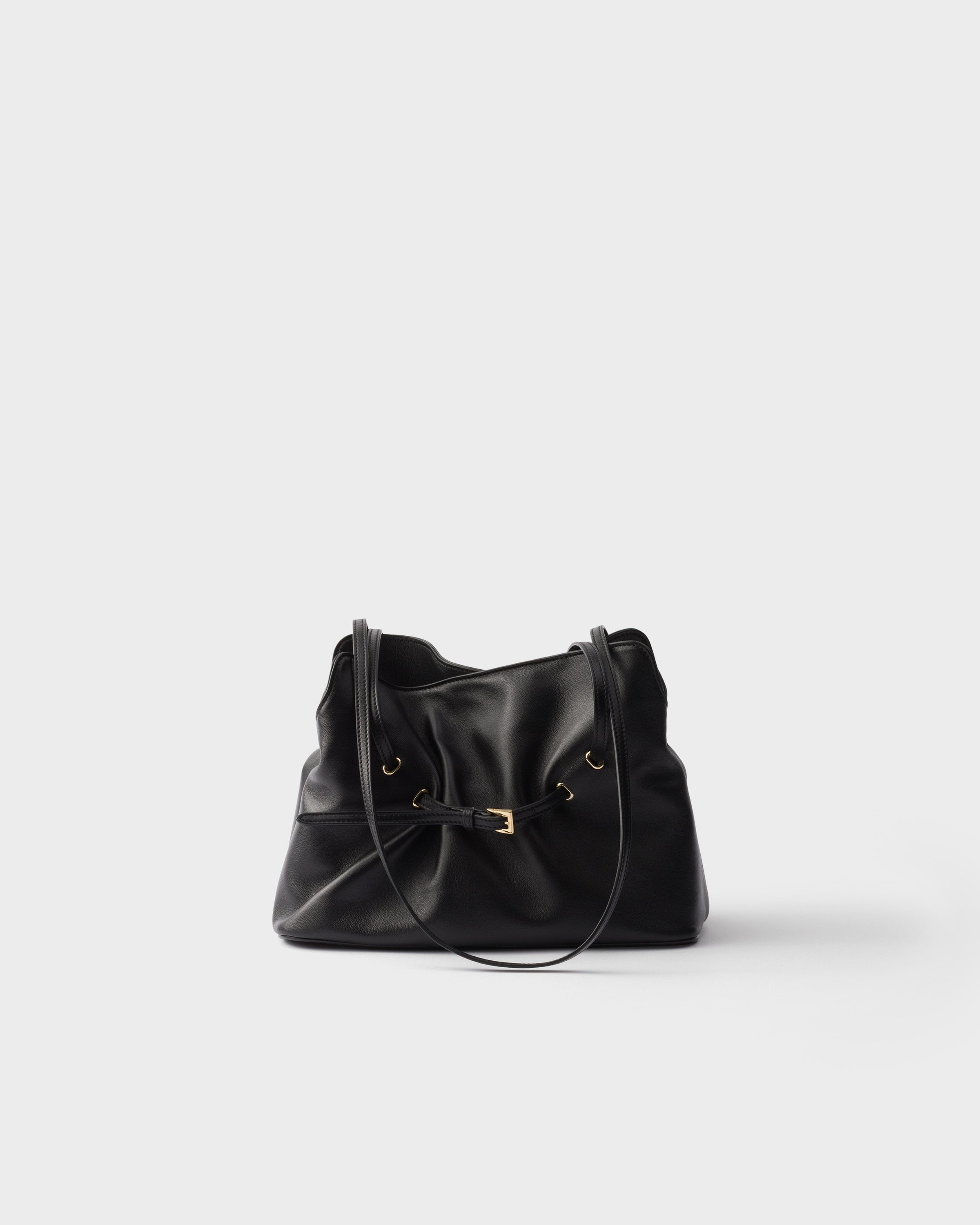 Prada Small Dada Nappa Leather Bag In Black