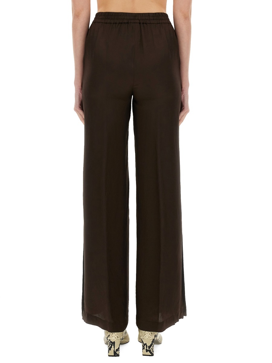 Aspesi Straight Leg Trousers Elastic Waistband In Brown