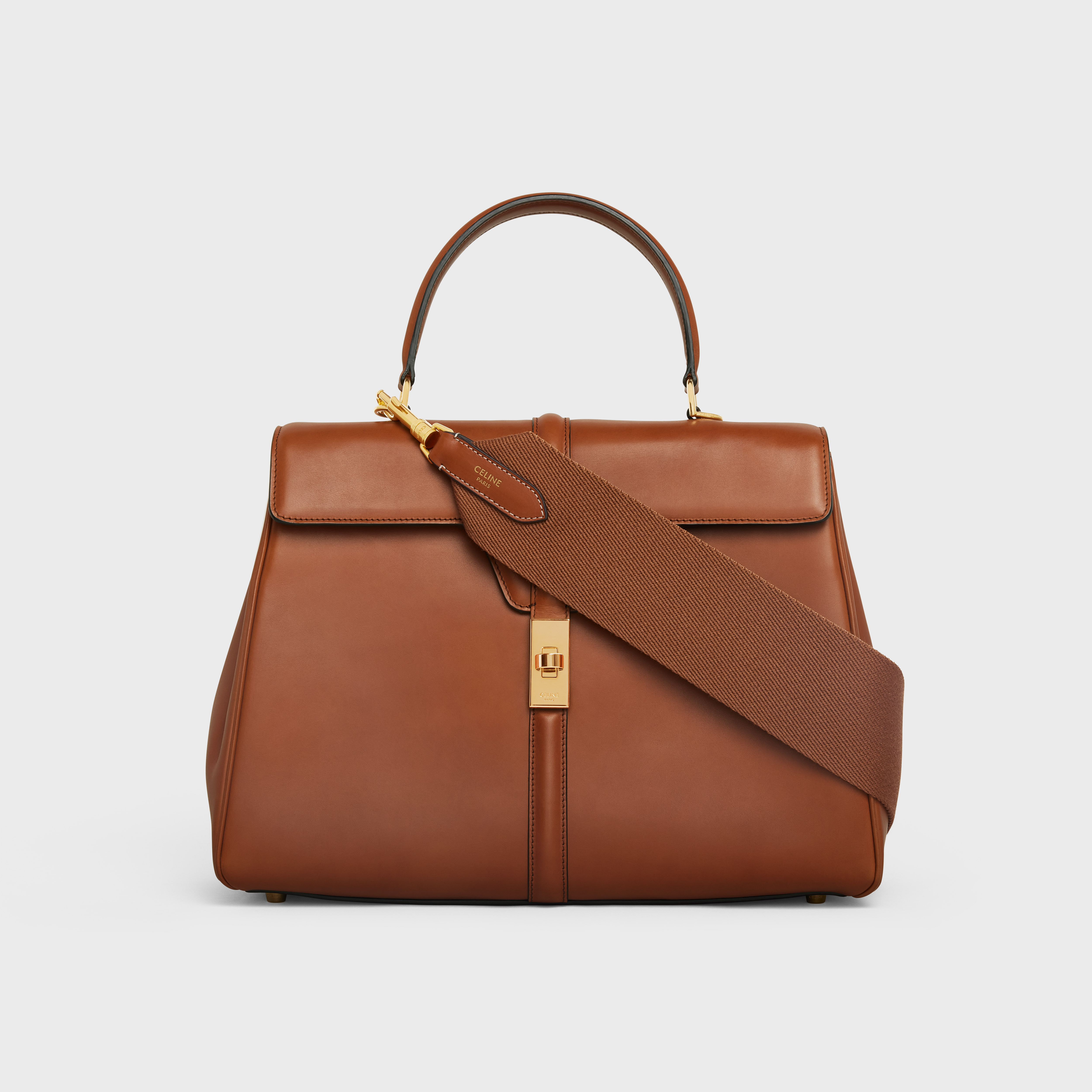 Celine Logo Strap In Brown