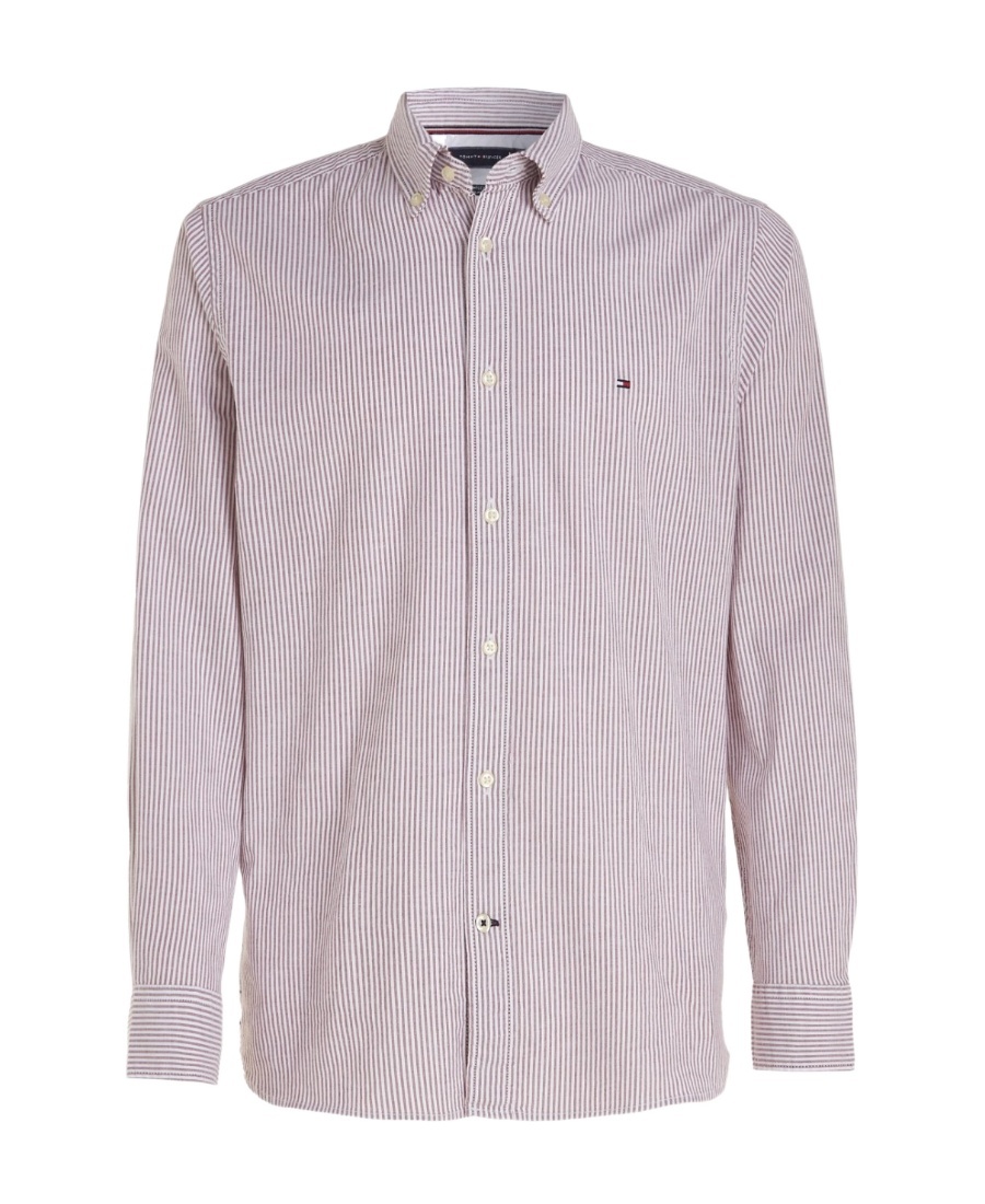 Tommy Hilfiger Lapel Long-sleeved Shirt In Gray