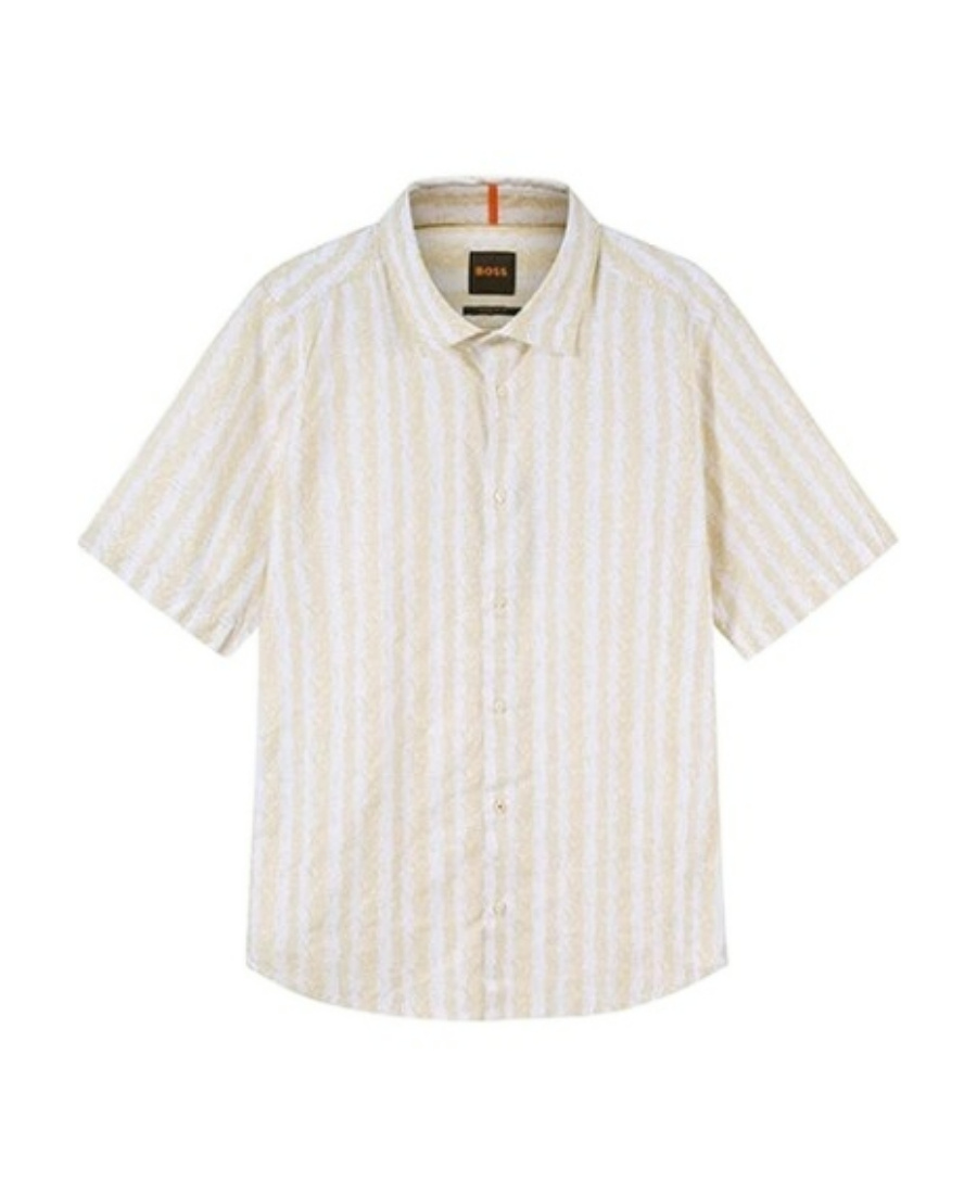 Hugo Boss Orange Series Short-sleeved Shirts In White