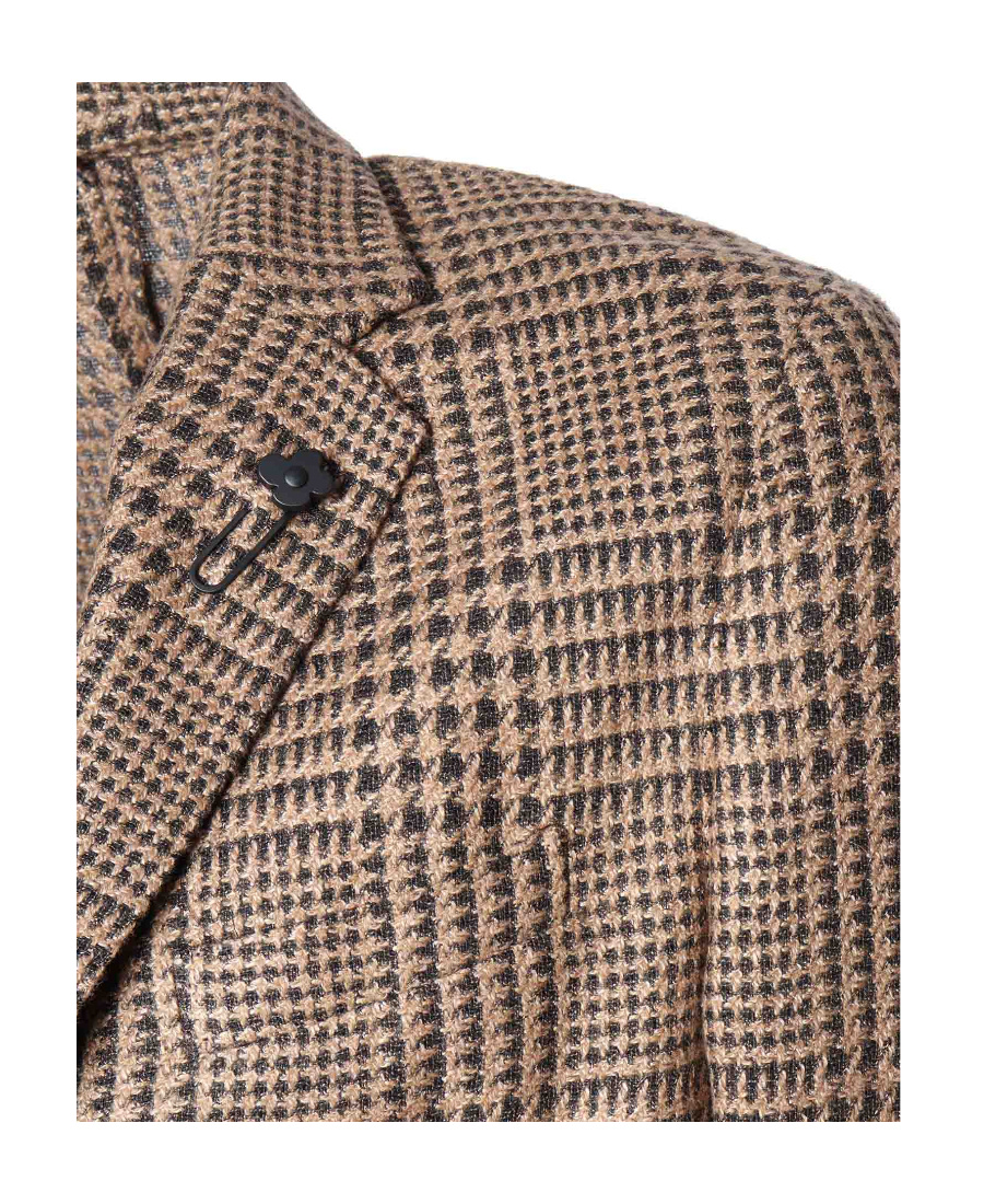 Lardini Houndstooth Jacket In Multicolor