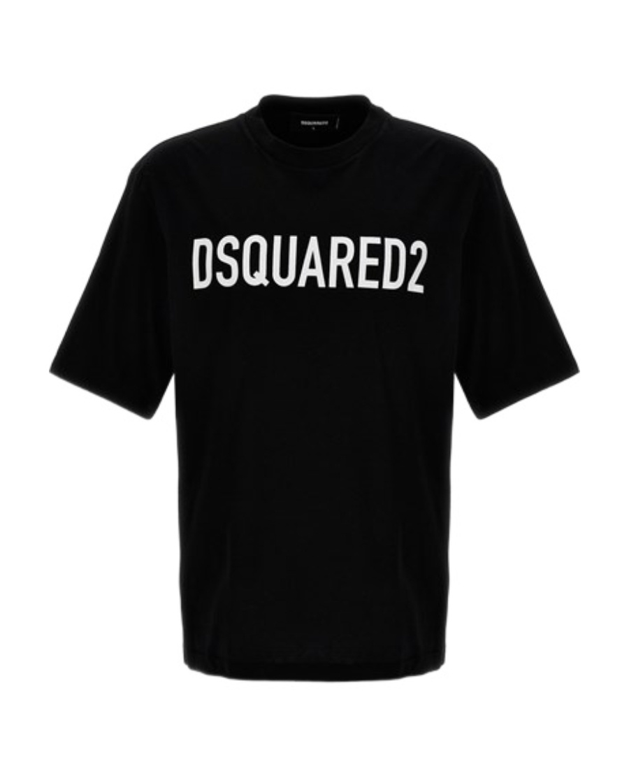 Shop Dsquared2 Logo-print Cotton T-shirt In Black