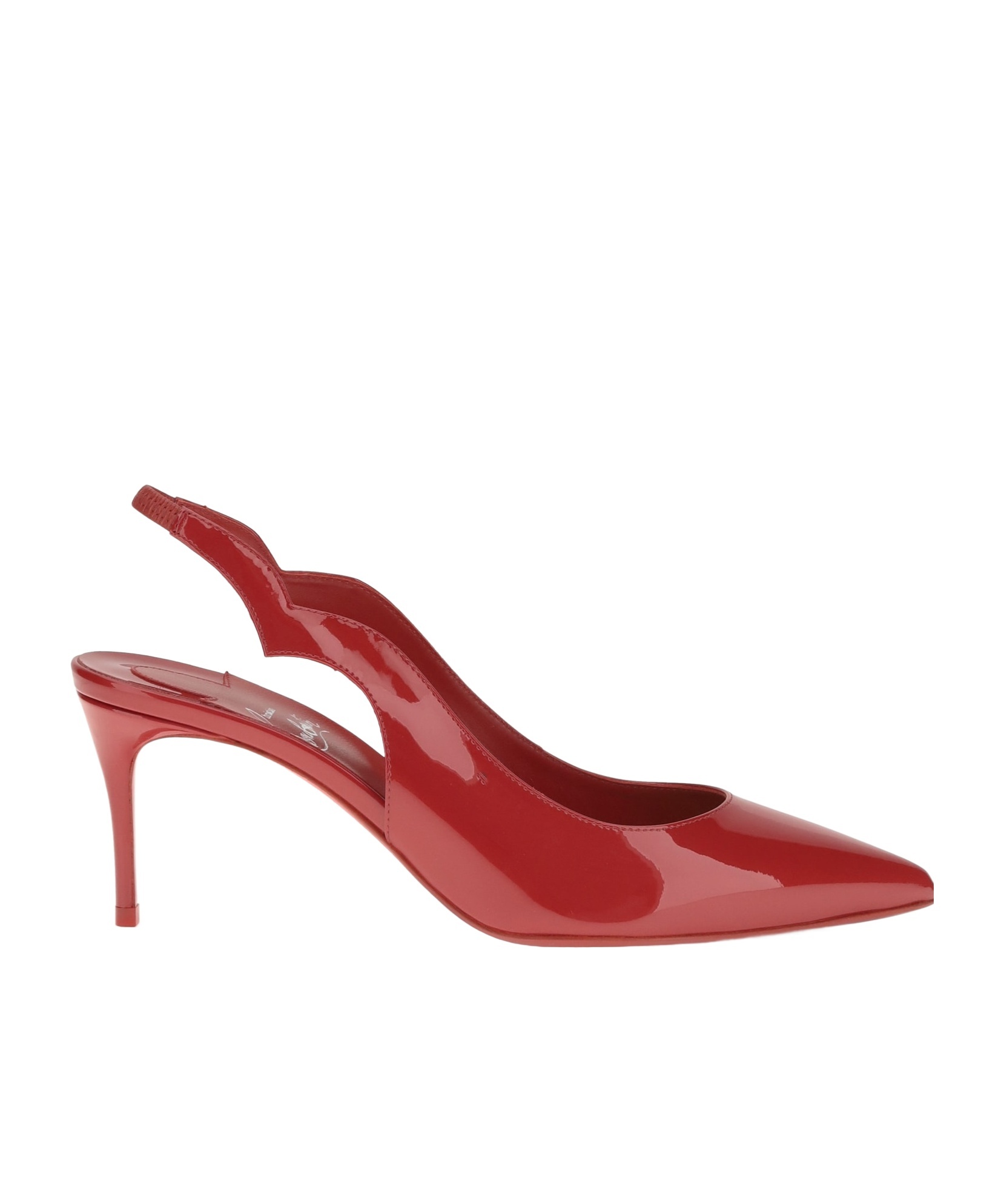 Christian Louboutin Hot Chick 70 Patent Leather Slingback Pumps In Red