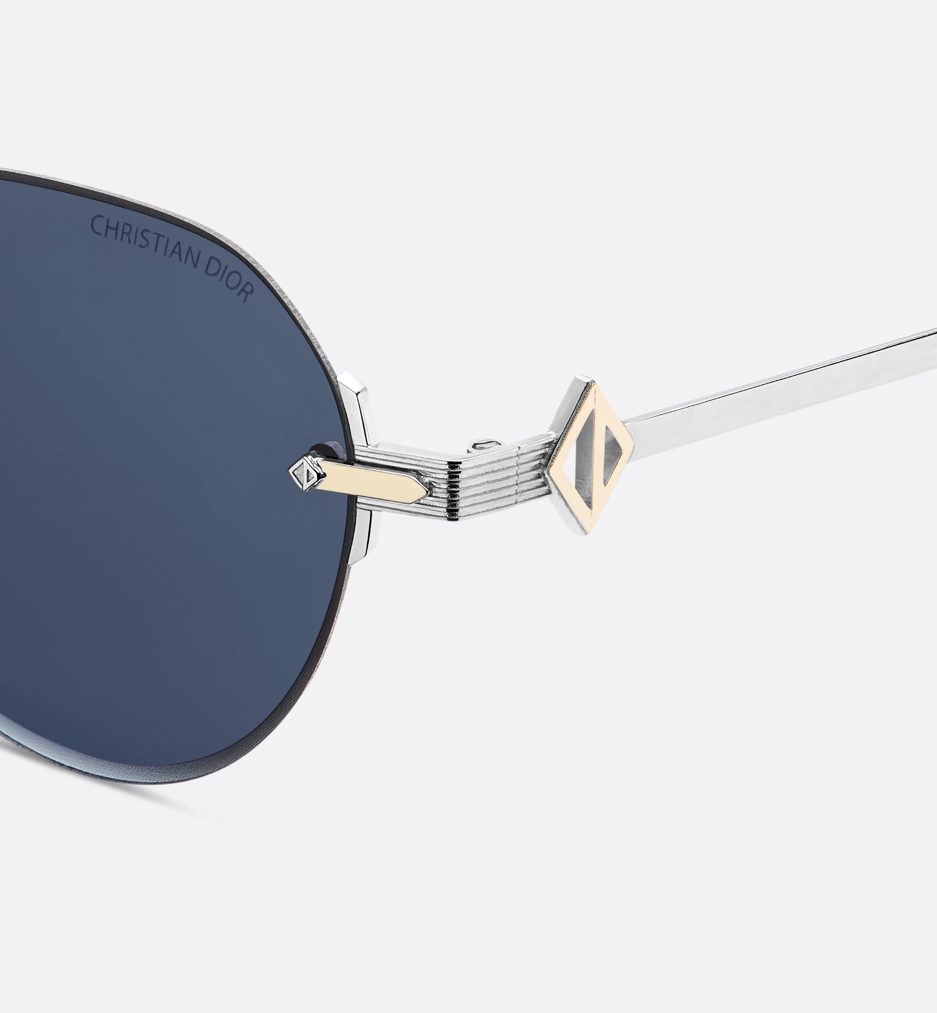 Dior Round Frame Sunglasses In Blue