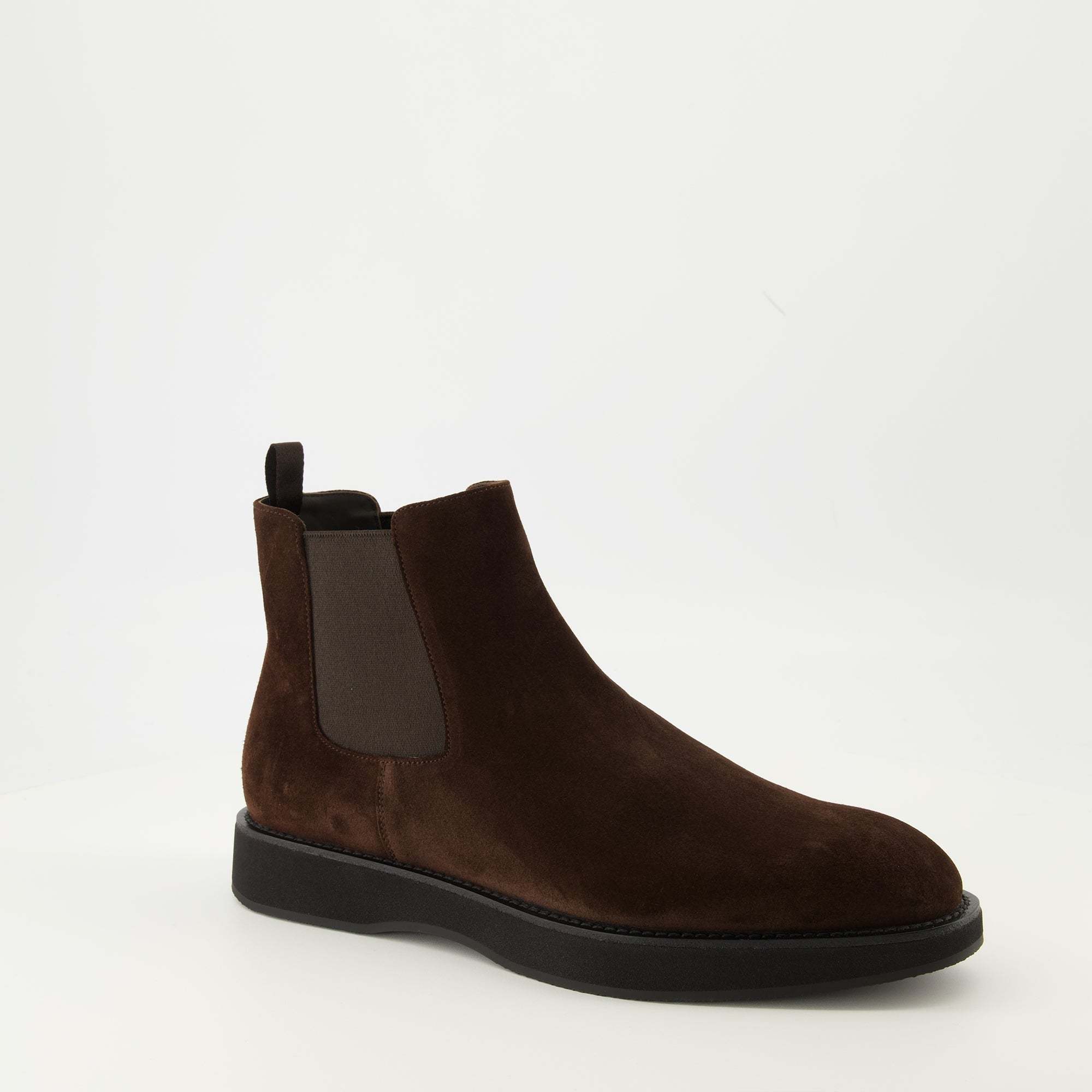 Prada Side Elasticated Boots In Brown