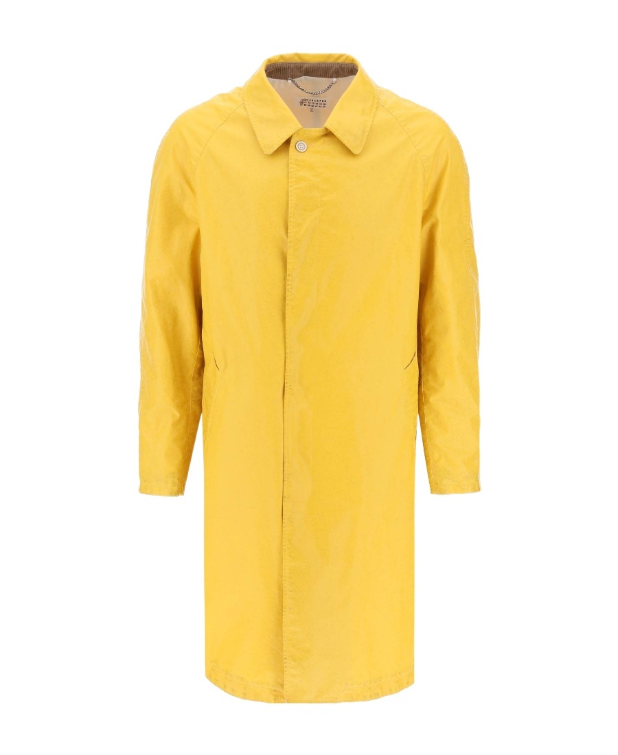 Maison Margiela Trench Coat In Yellow