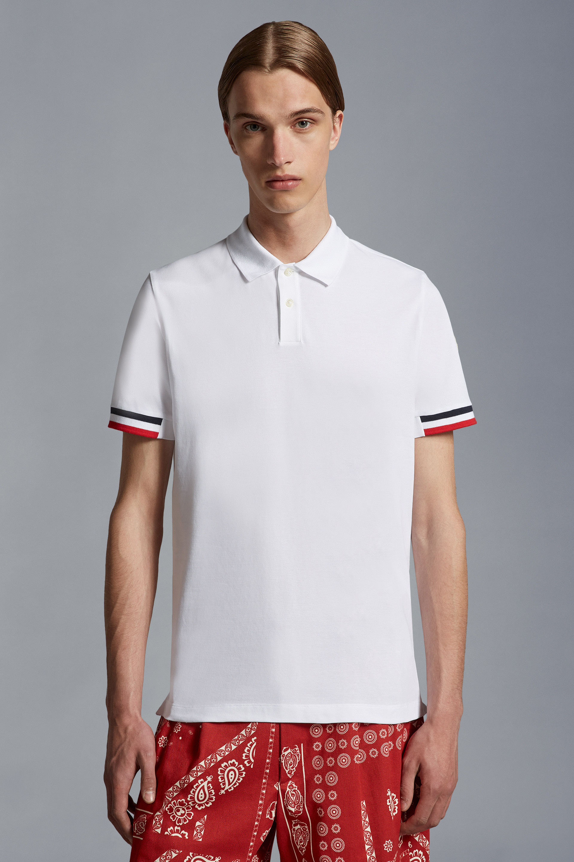 Moncler Logo Polo Shirt In White