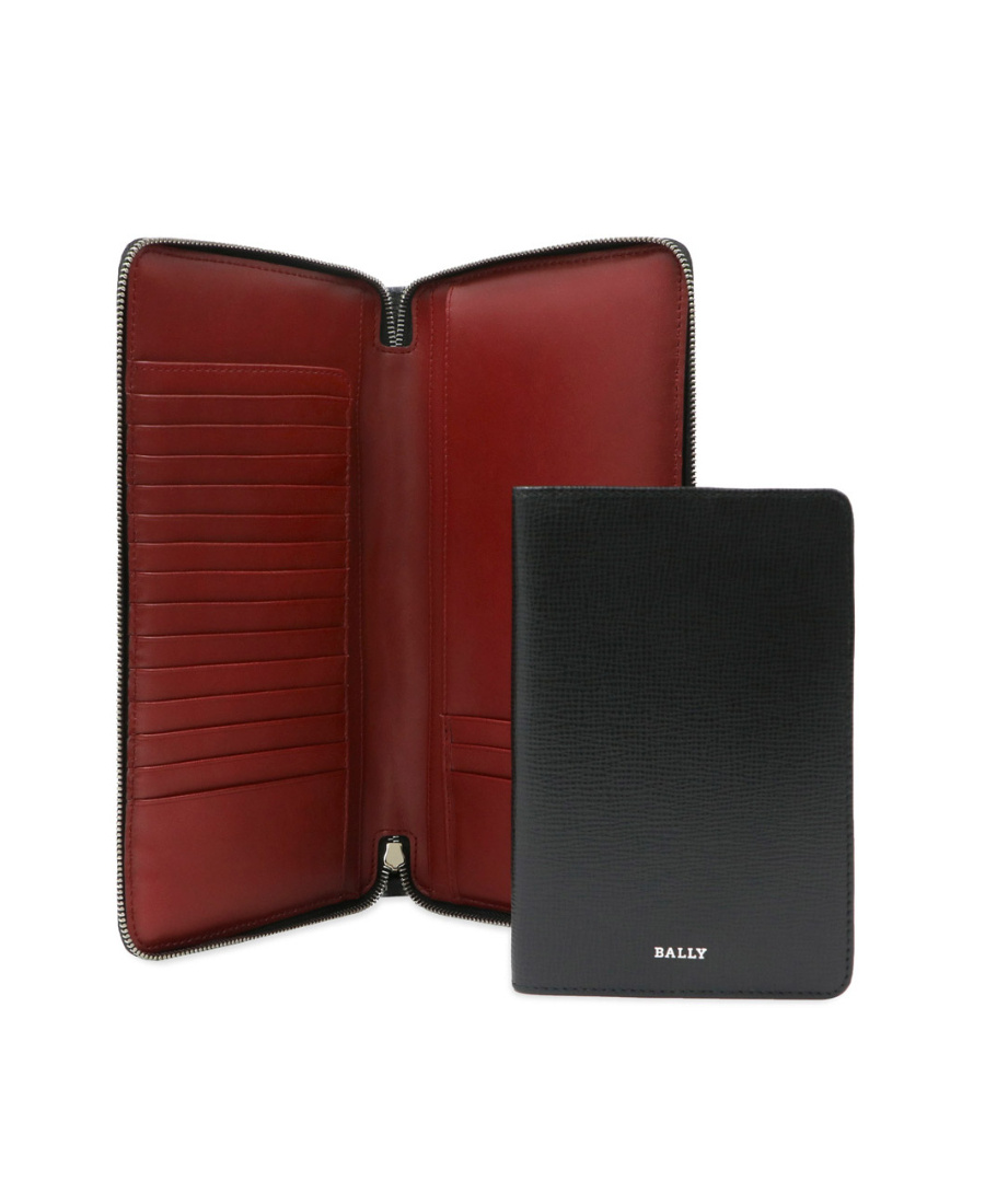 Shop Bally Logo Details Wallet In Black