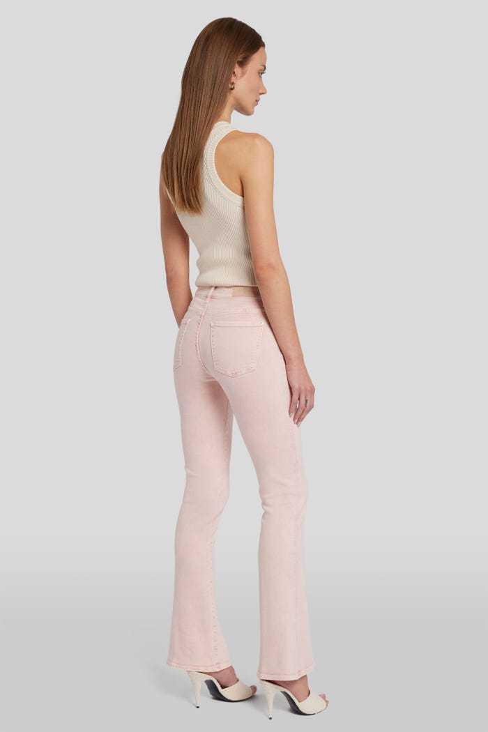 7 For All Mankind Mid-rise Bootcut Jeans In Pink