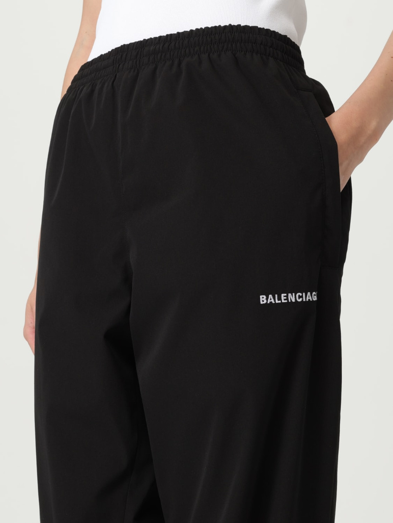 Balenciaga Logo Embroidered Track Pants In Black