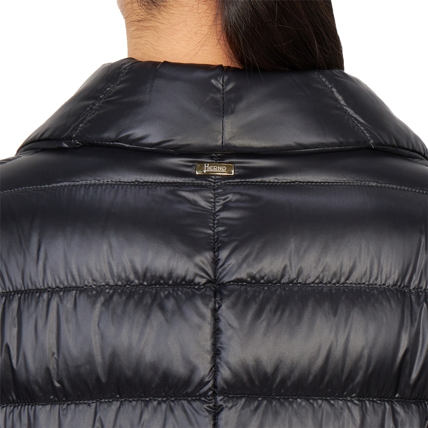 Shop Herno Strap Down Jacket In Black