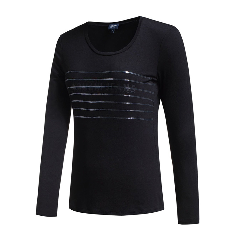 Shop Armani Jeans Logo T-shirt In Black