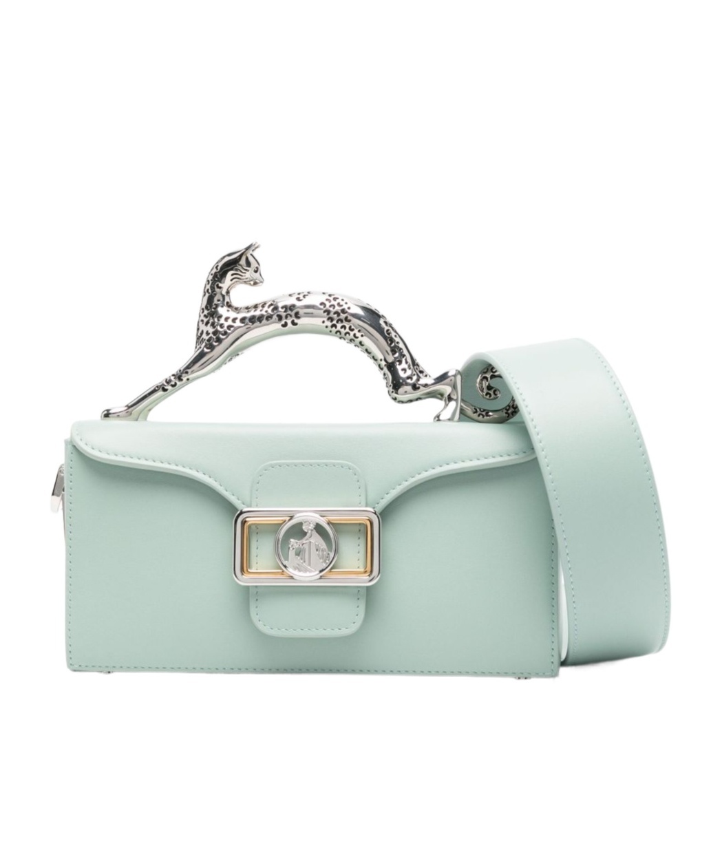 Shop Lanvin Flip Shoulder Bag In Green