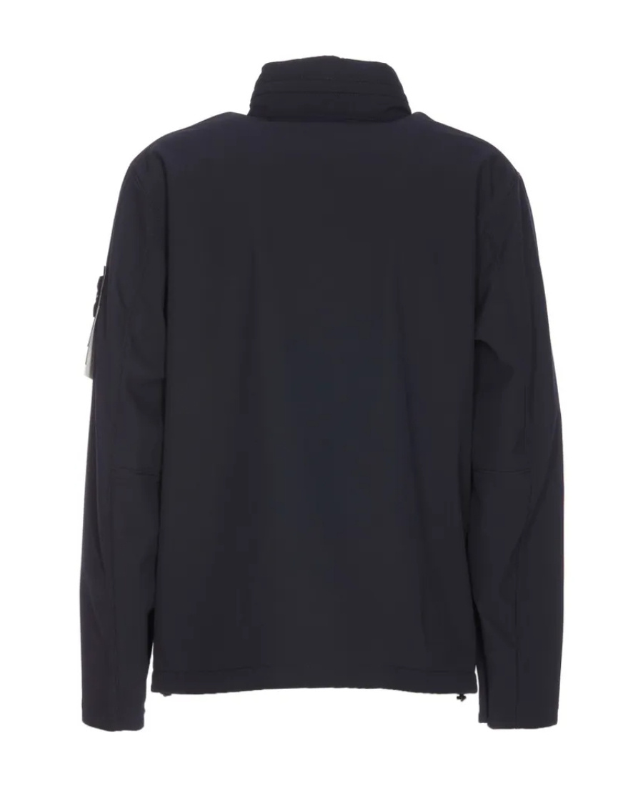 STONE ISLAND STONE ISLAND FUNNEL-NECK LOGO PATCH JACKET