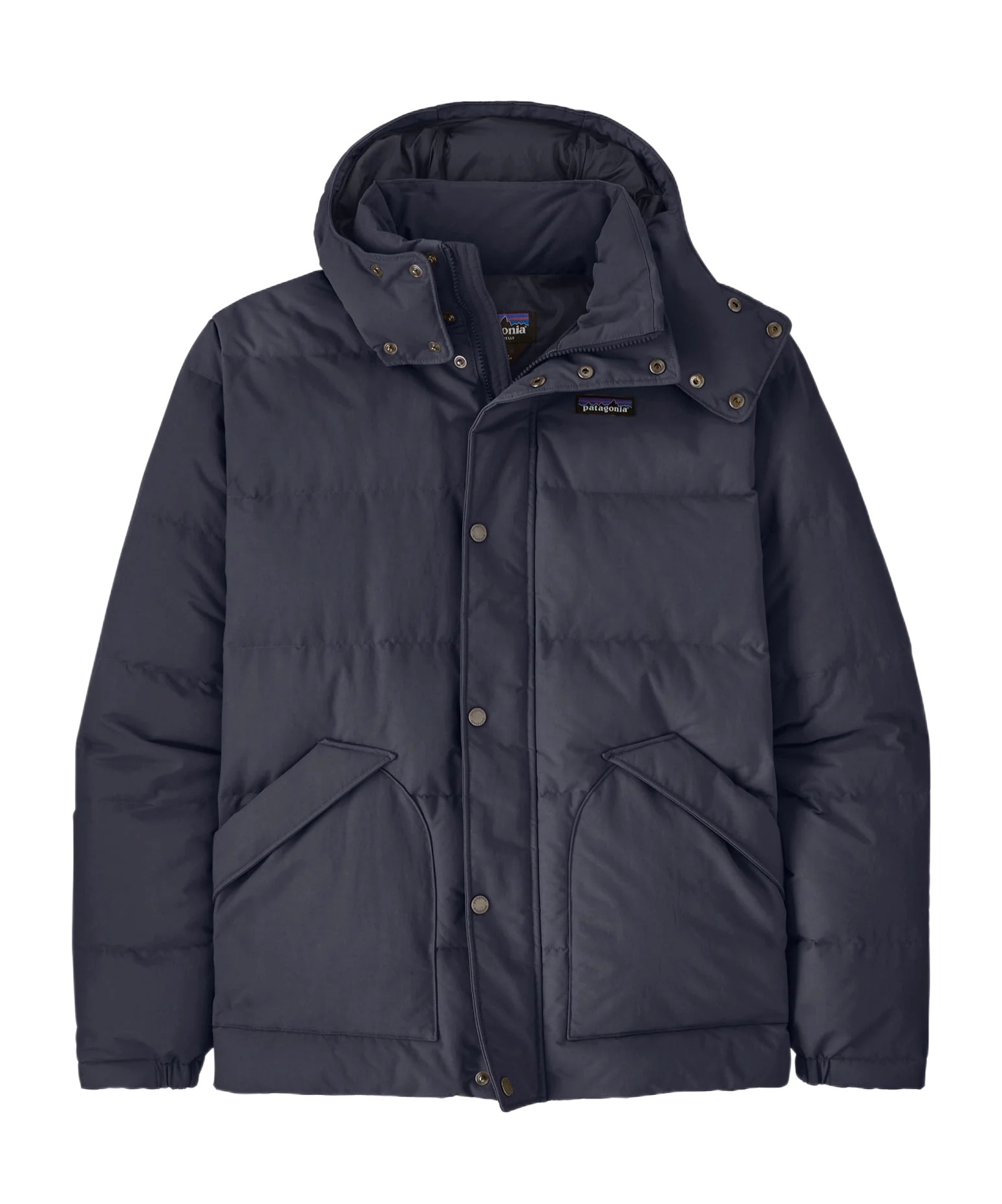 Patagonia Hooded Down Jacket In Blue