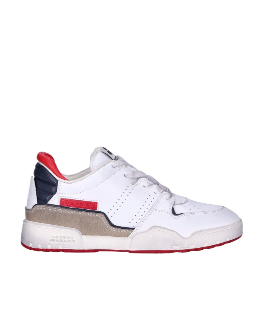 ISABEL MARANT EMREE LEATHER SNEAKERS