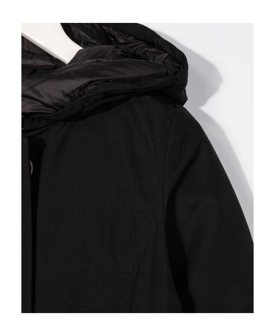 Woolrich Kids Cappotto Con Cappuccio In Black