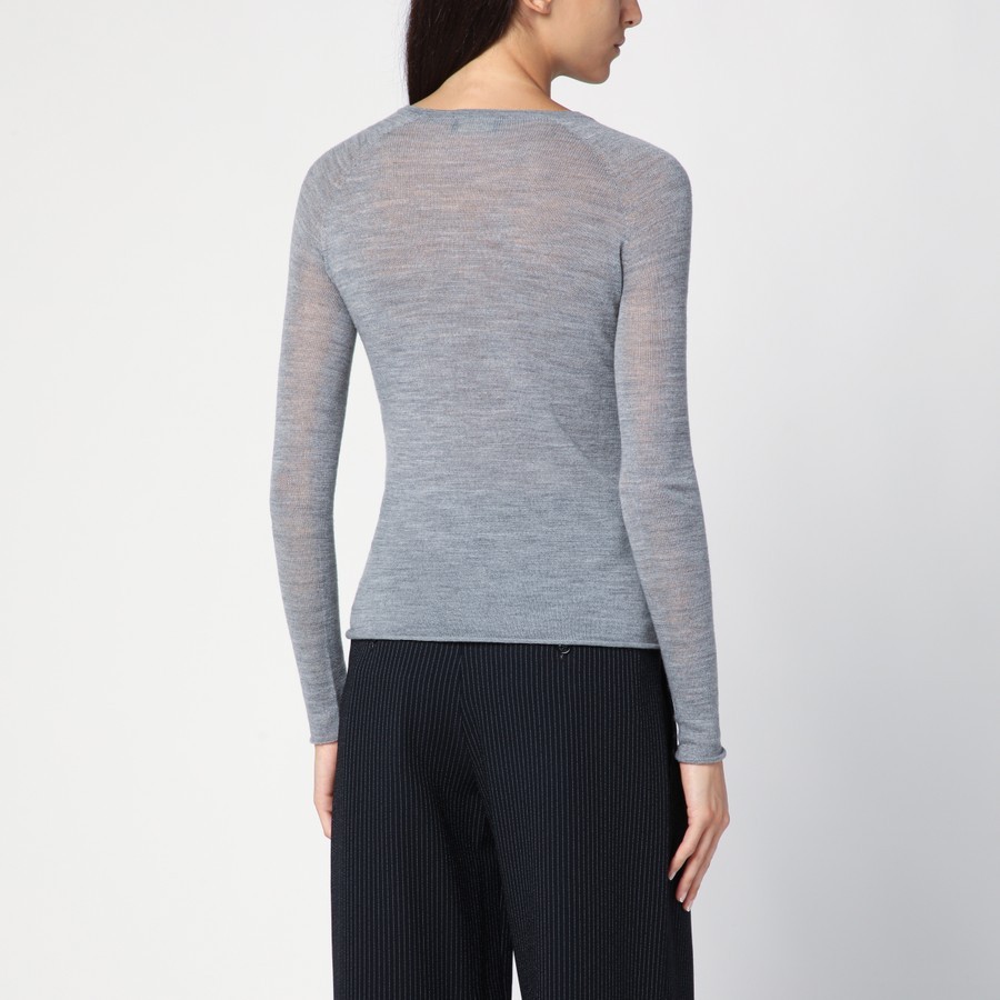 Roberto Collina Translucent Sweater In Gray