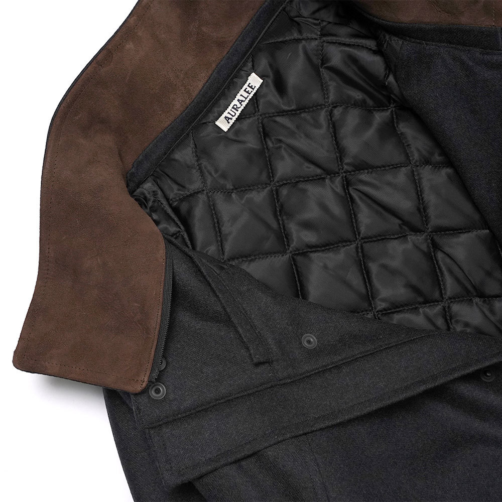 Auralee Long Sleeve Jacket In Gray