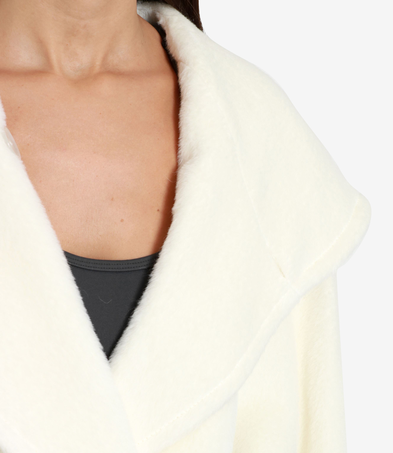 Tagliatore Hooded Waist Coat In White