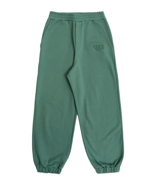 FENDI FENDI KIDS LOGO EMBROIDERED SWEATPANTS
