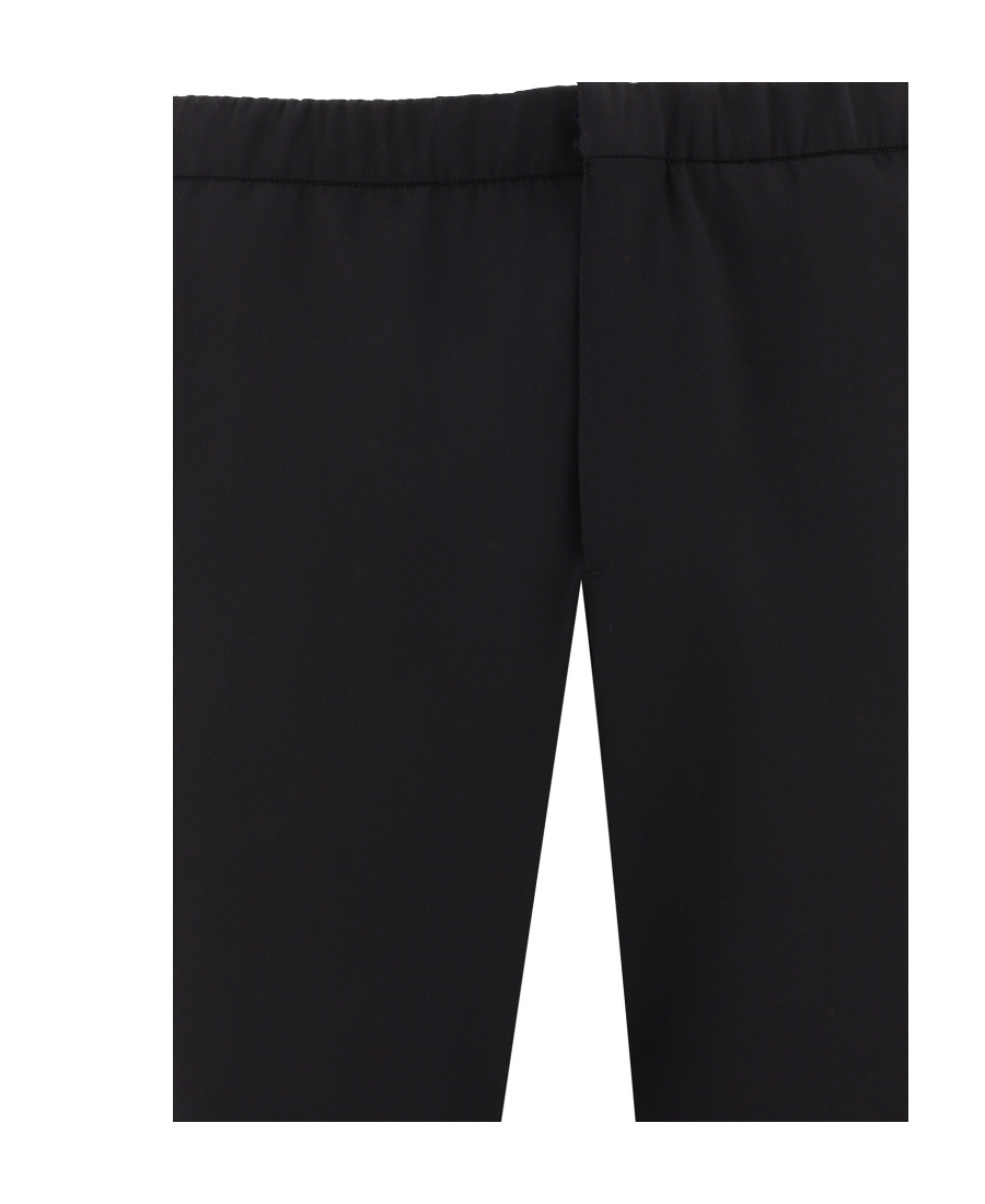 Prada Triangle-logo Silk-blend Track Pants In Black