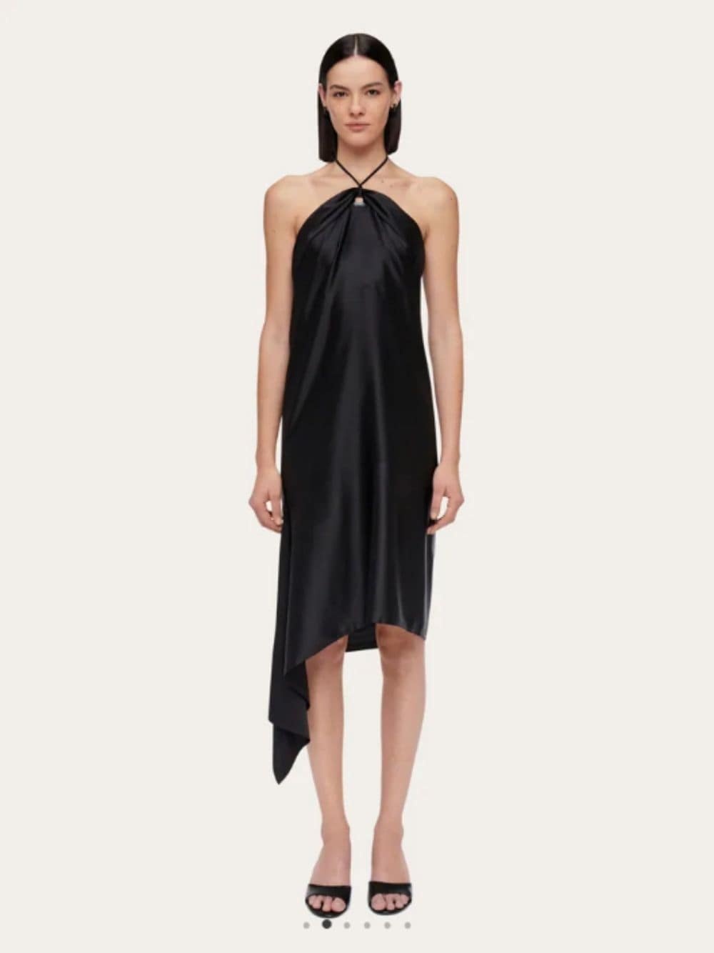 Ferragamo Asymmetrical Dress In Black