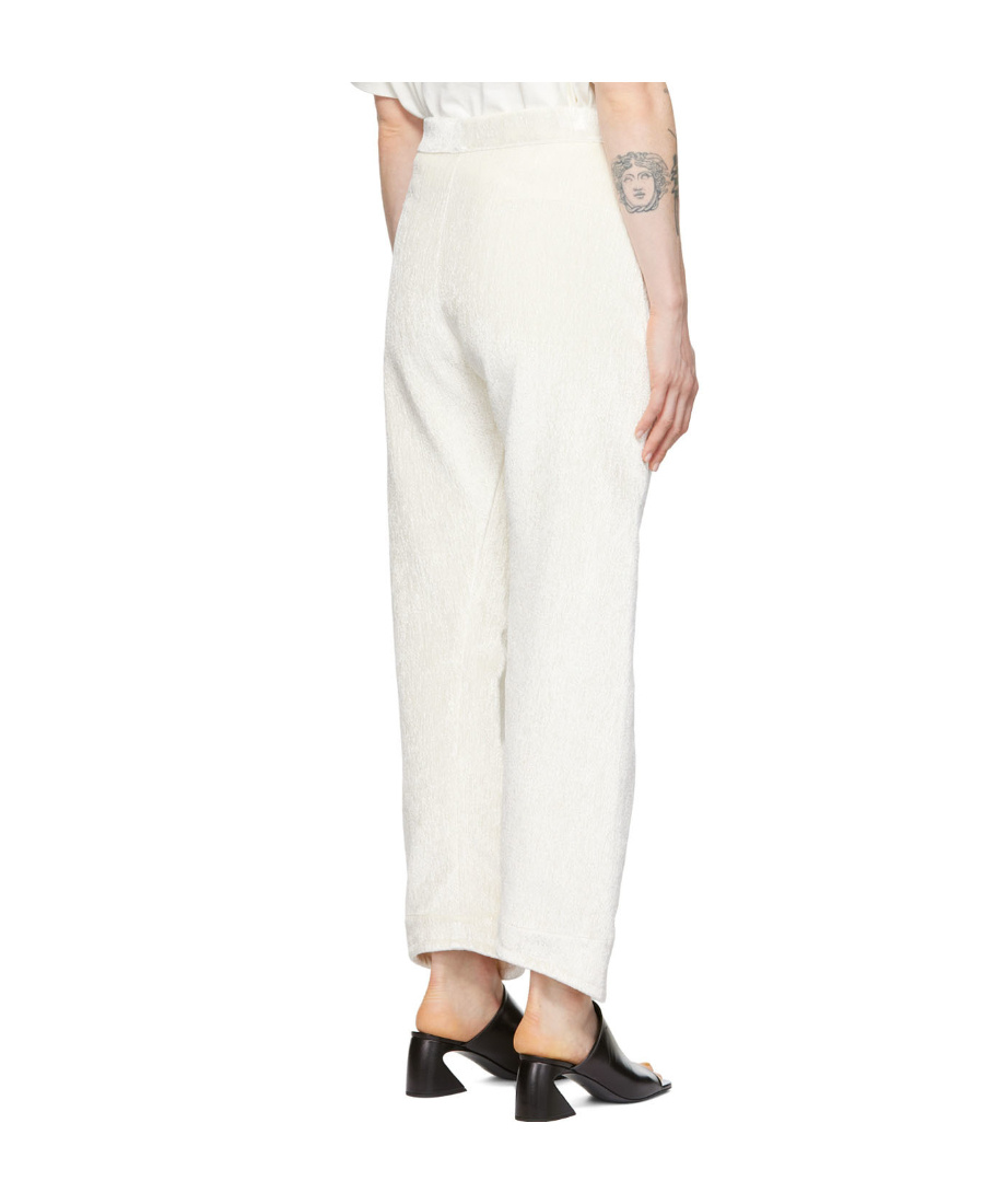 Jil Sander Casual Pants With Irregular Trousers In White