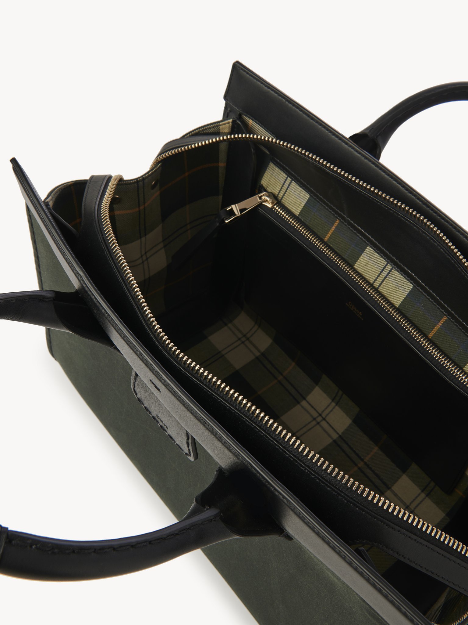 Chloé Barbour X Edith Canvas Tote Bag In Black