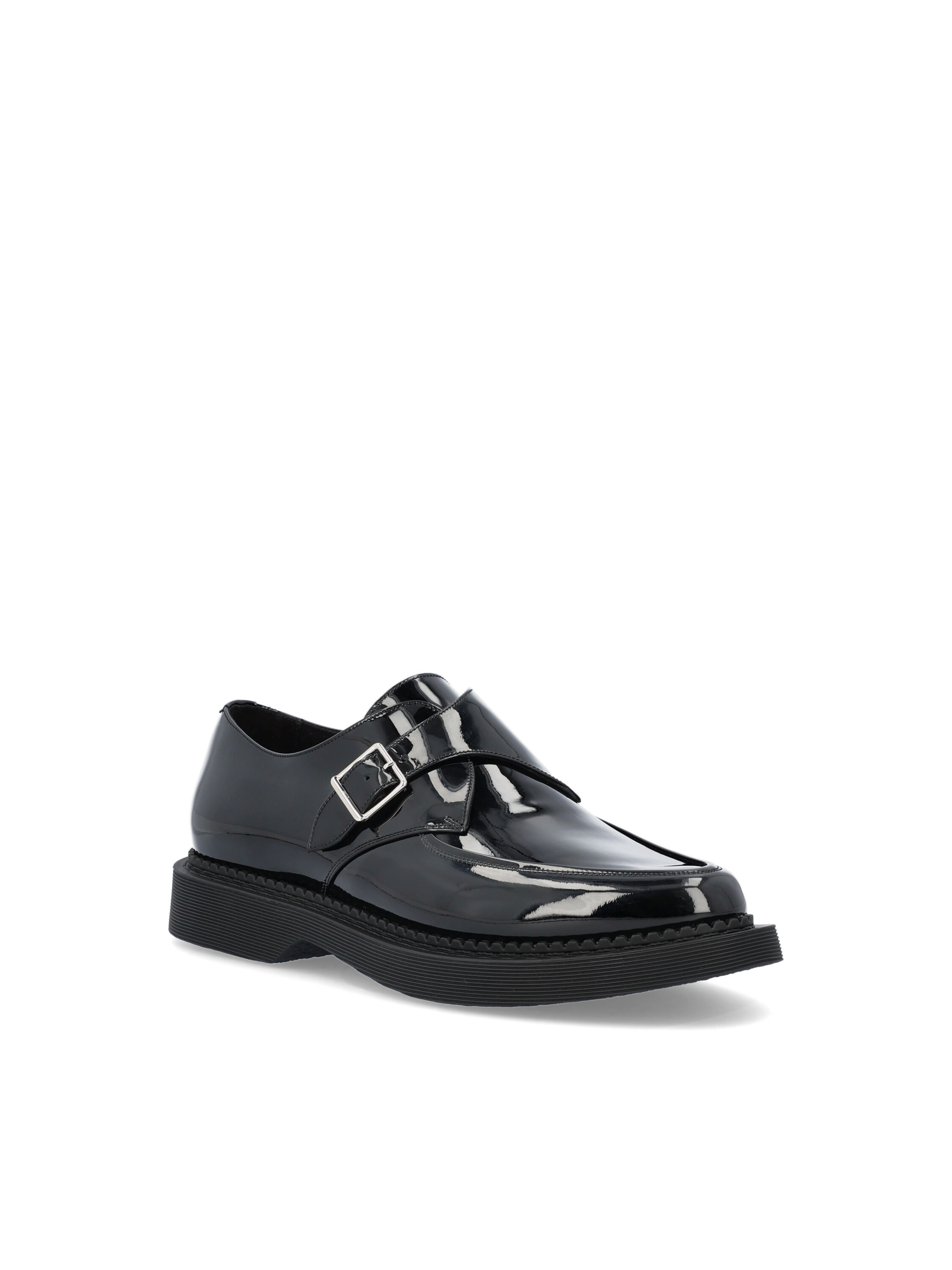 Saint Laurent Leather Monk Shoes In Black