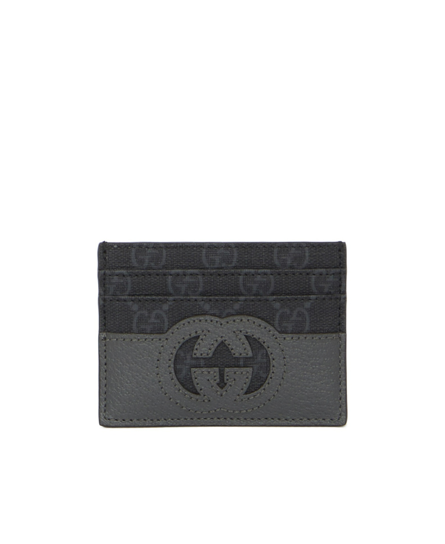 Gucci Monogram-print Cardholder In Black