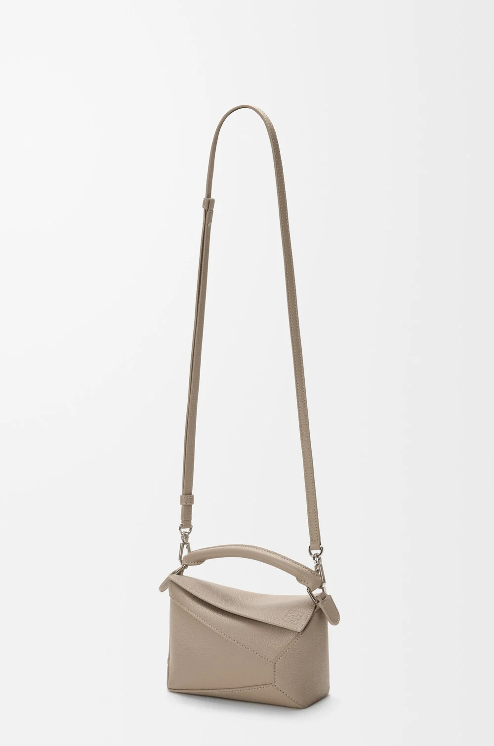 Loewe Mini Puzzle Edge Shoulder Bag In Nude