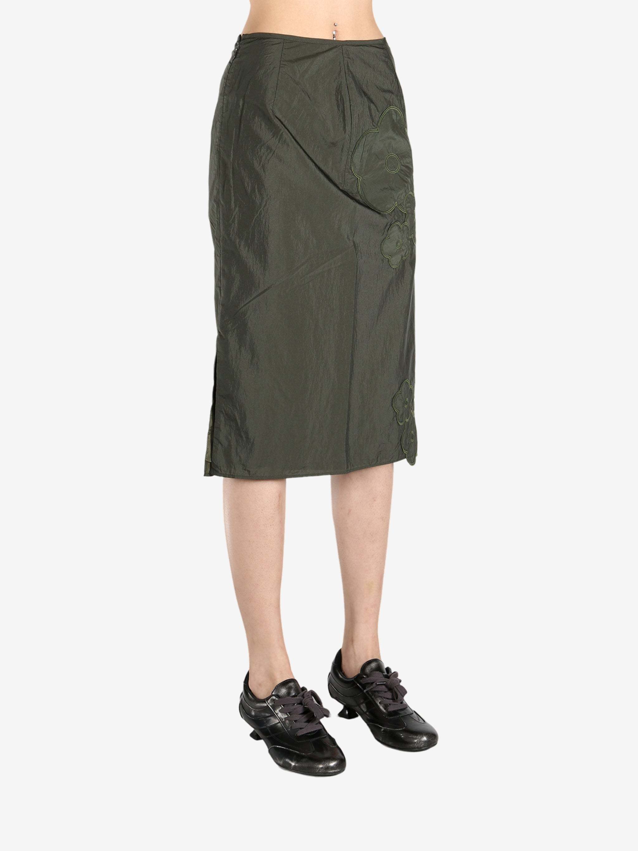 Cecilie Bahnsen Allegria Floral-embroidered Midi Skirt