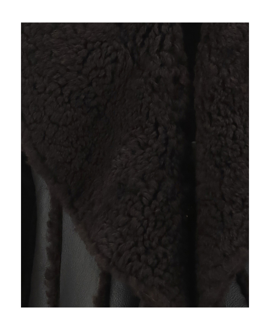 Chloé Lapel Splicing Design Coat In Black