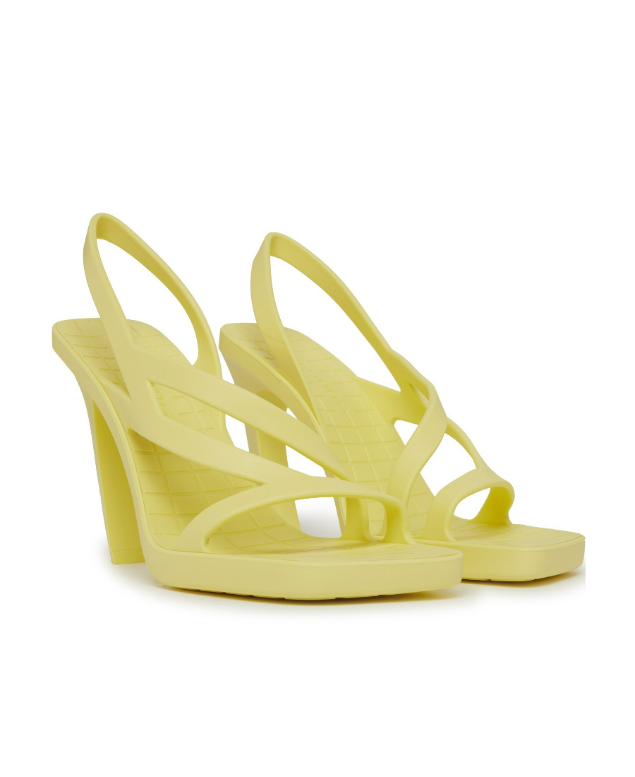 Bottega Veneta Yellow Jimbo Heeled Sandals In Yellow