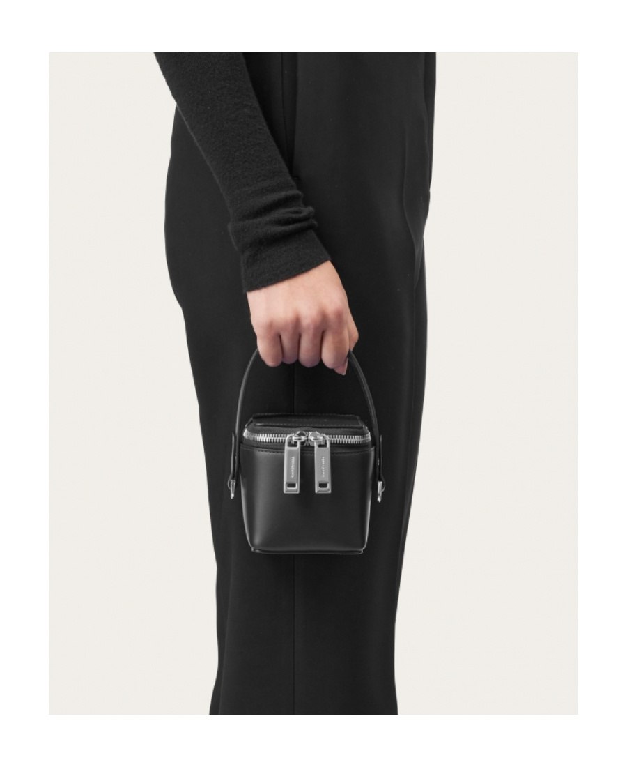 Shop Ferragamo Micro Zip-around Mini Bucket Bag In Black