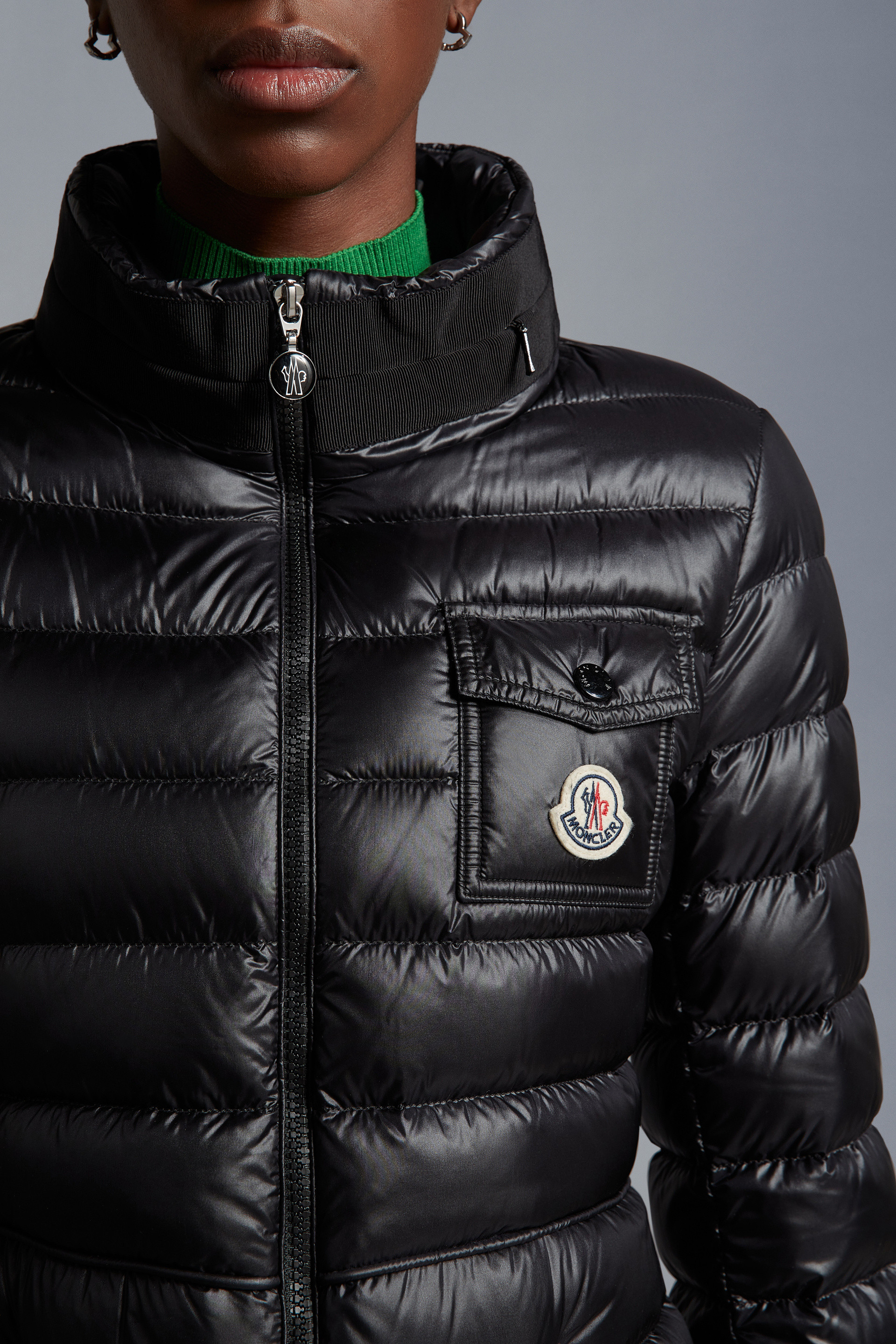 Moncler Black Bady Short Down Jacket In Black