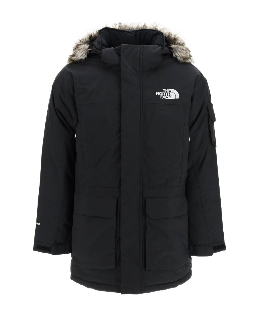 The North Face Logo Details Down Jacket In Black