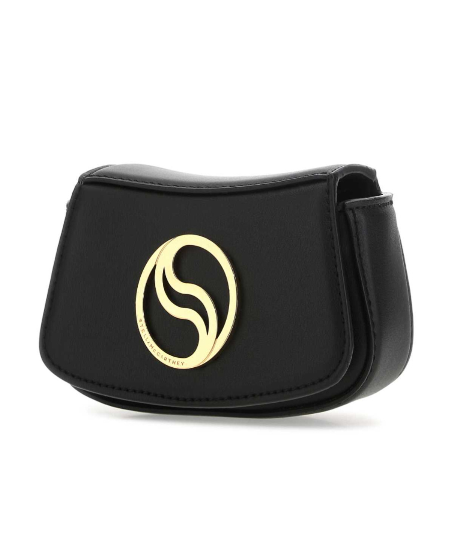 Stella Mccartney Borsa A Spalla Mini In Alter Mat Nero Donna In Black