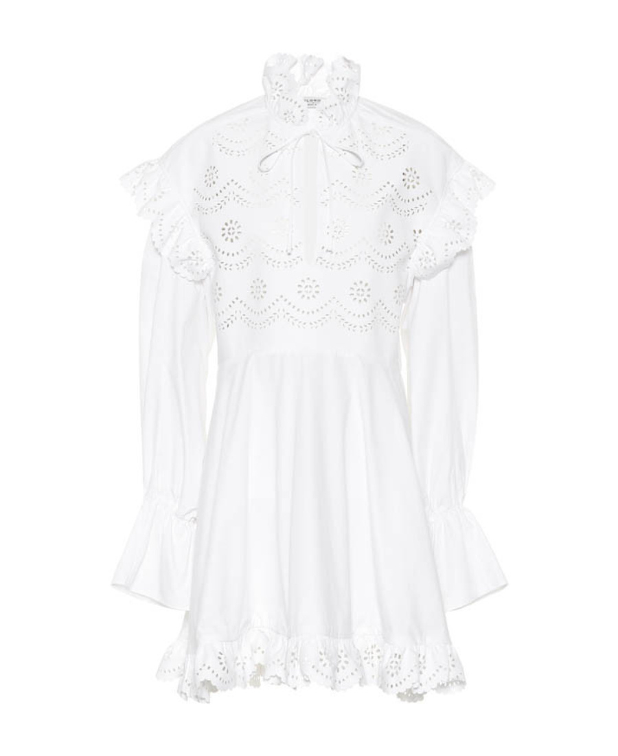 Philosophy Di Lorenzo Serafini Logo High-necked Hollowed-out Dress In White