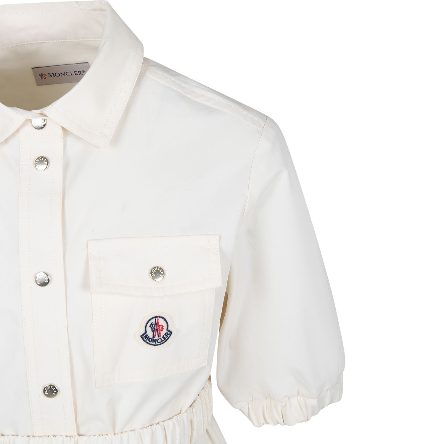 Moncler Enfant Logo Patch Belted Jumpsuit In Nude