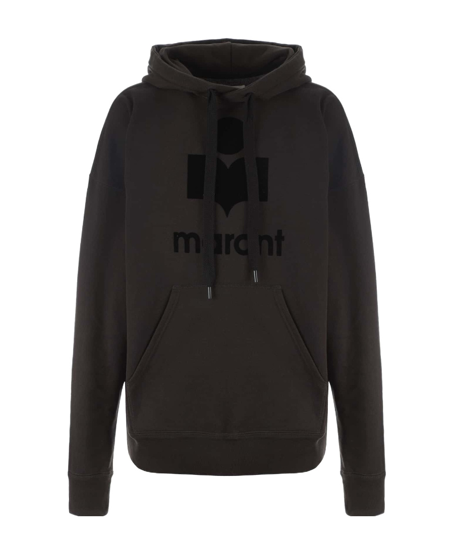 Shop Isabel Marant Étoile Mansel Oversized Logo Sweatshir In Black