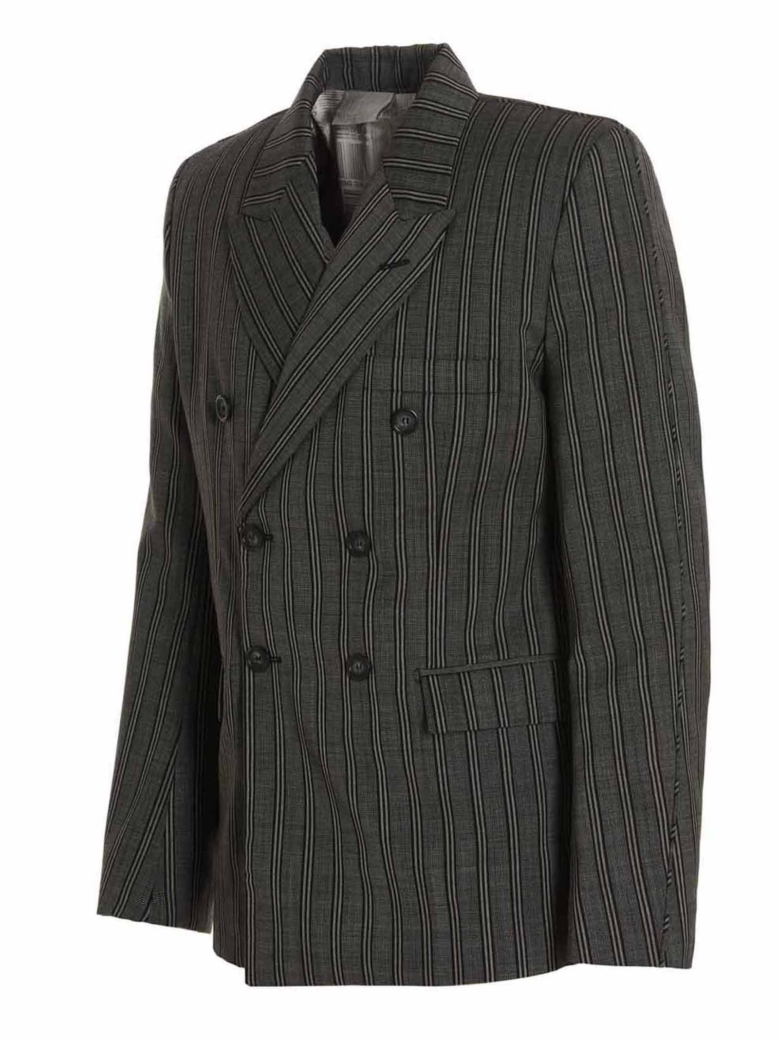 Shop Vtmnts V-neck Suit Jacket In Black